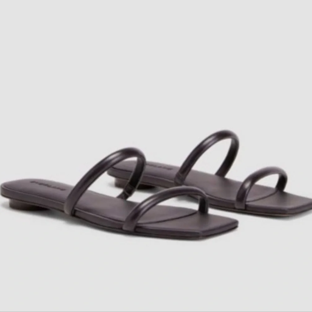 EVERLANE The Double Strap Leather Sandal Size 8.5 - Picture 3 of 11